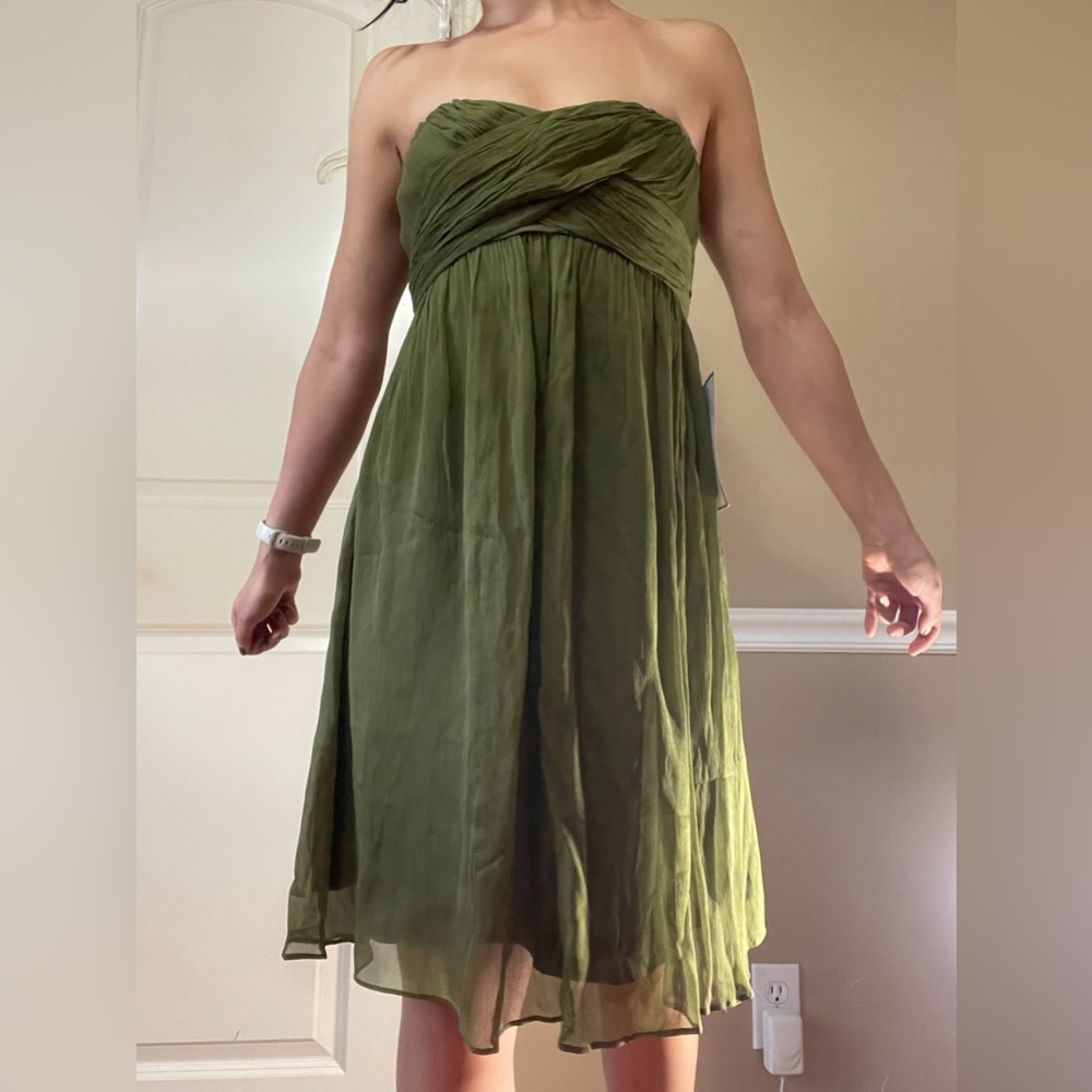 J. Crew Silk Strapless Dress